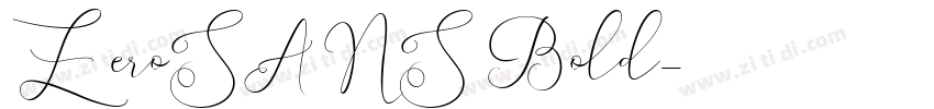 ZeroSANS Bold字体转换